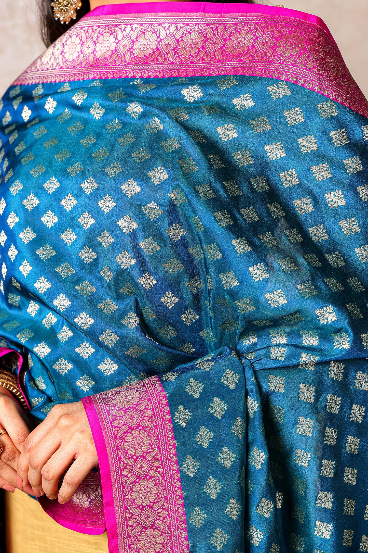Indraneel – Pure Silk Banarasi Dupatta in Royal Blue