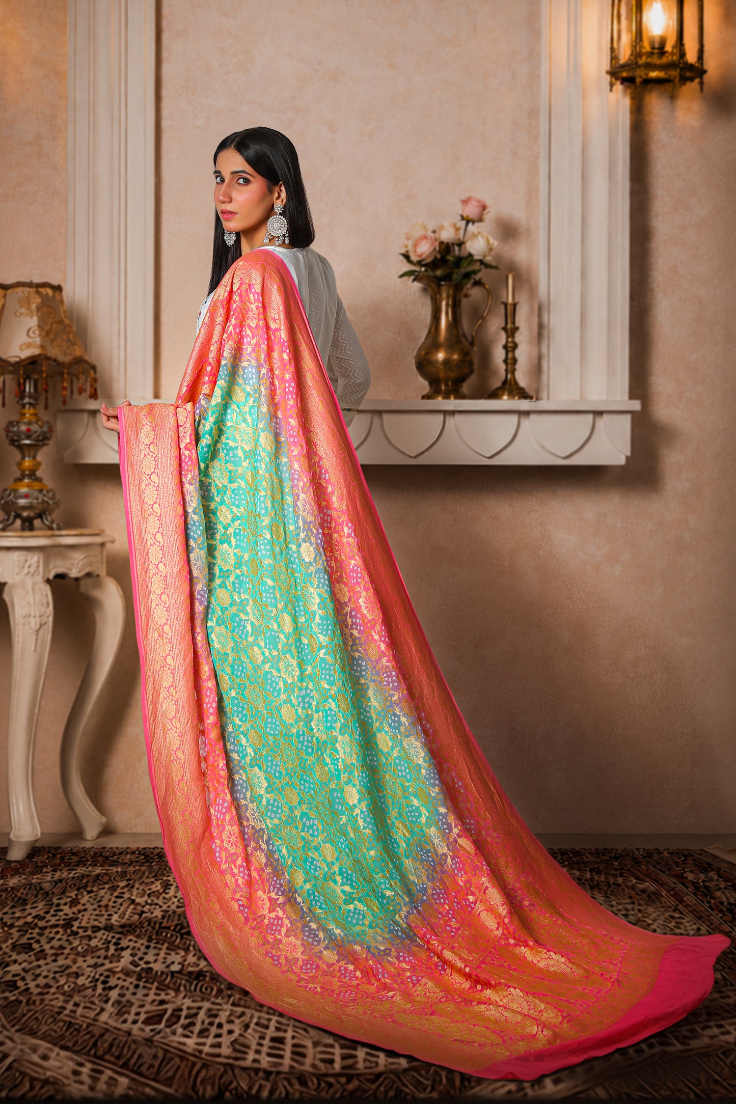Gulbahar – Ombre Rai Bandhani Dupatta