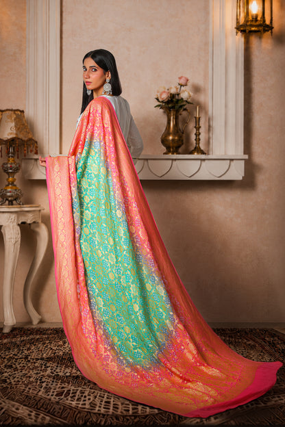 Gulbahar – Ombre Rai Bandhani Dupatta