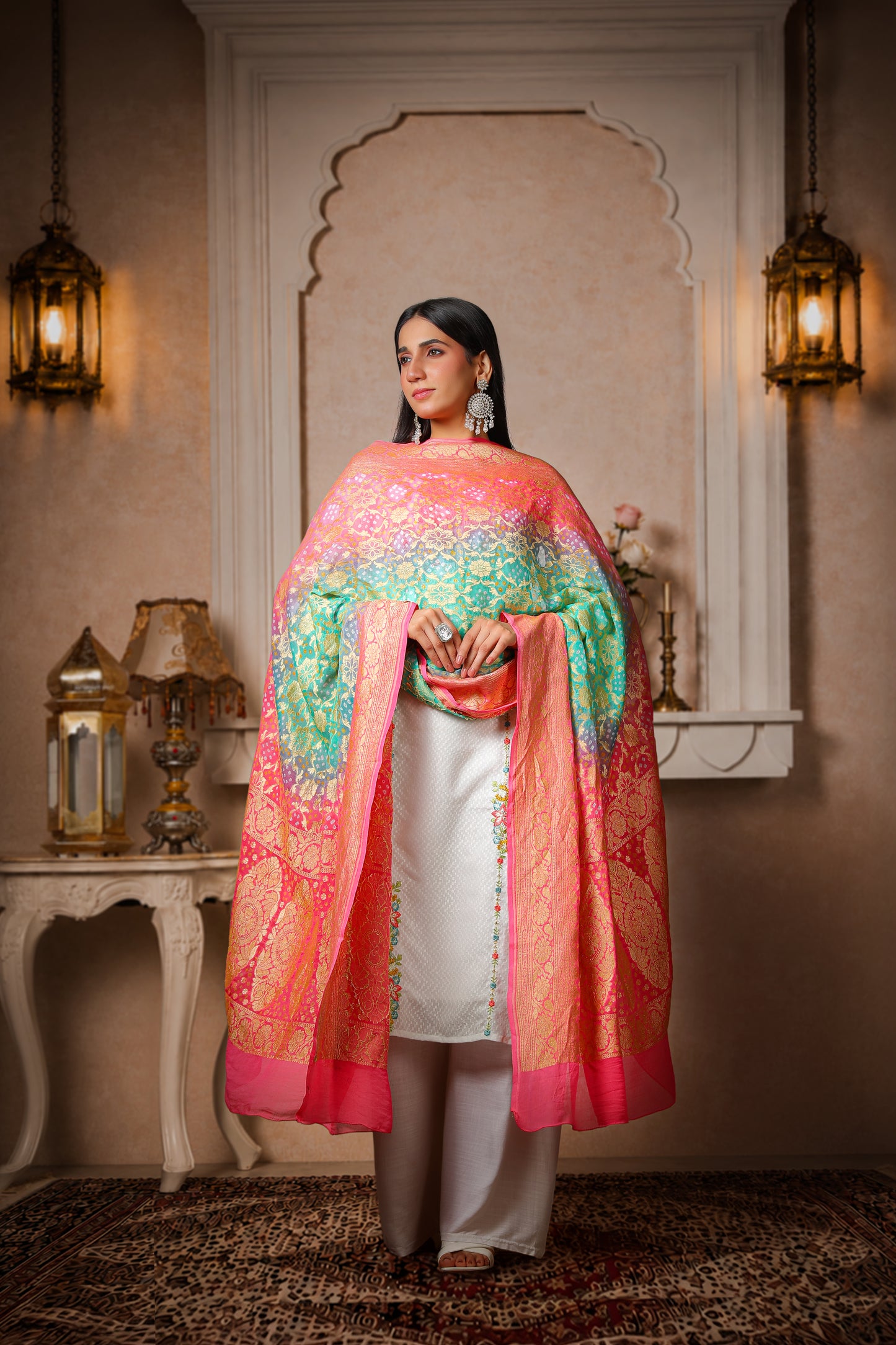 Gulbahar – Ombre Rai Bandhani Dupatta