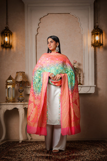 Gulbahar – Ombre Rai Bandhani Dupatta