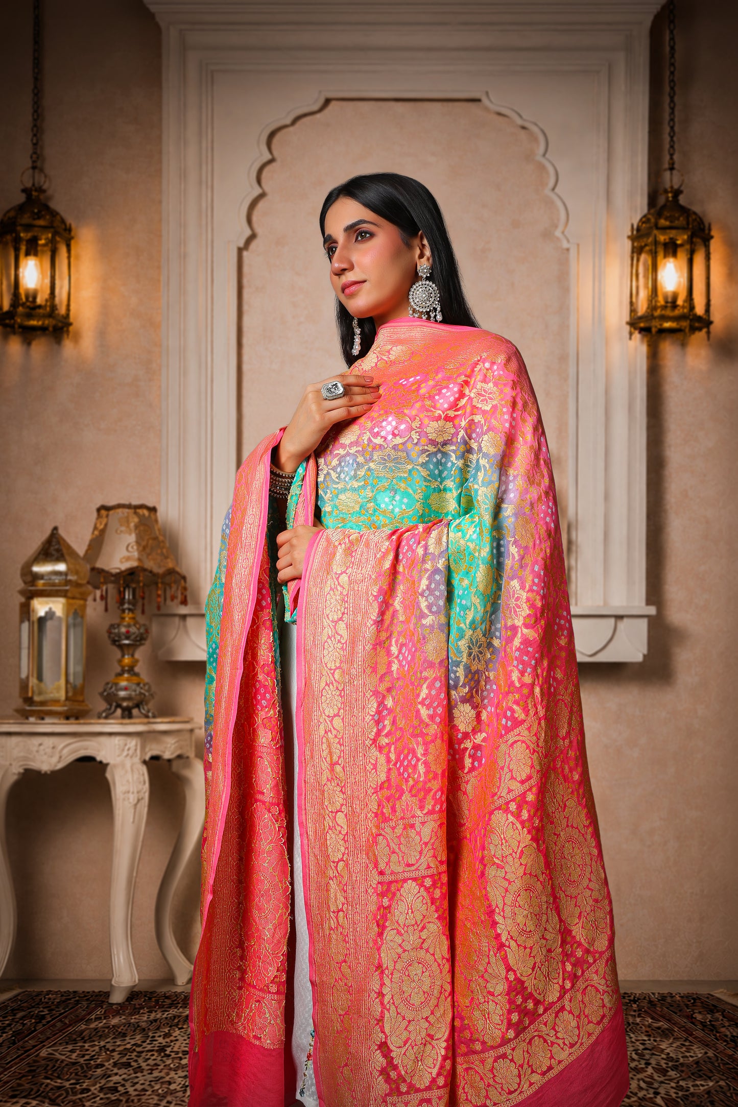 Gulbahar – Ombre Rai Bandhani Dupatta