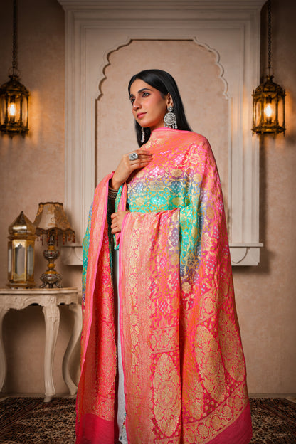 Gulbahar – Ombre Rai Bandhani Dupatta