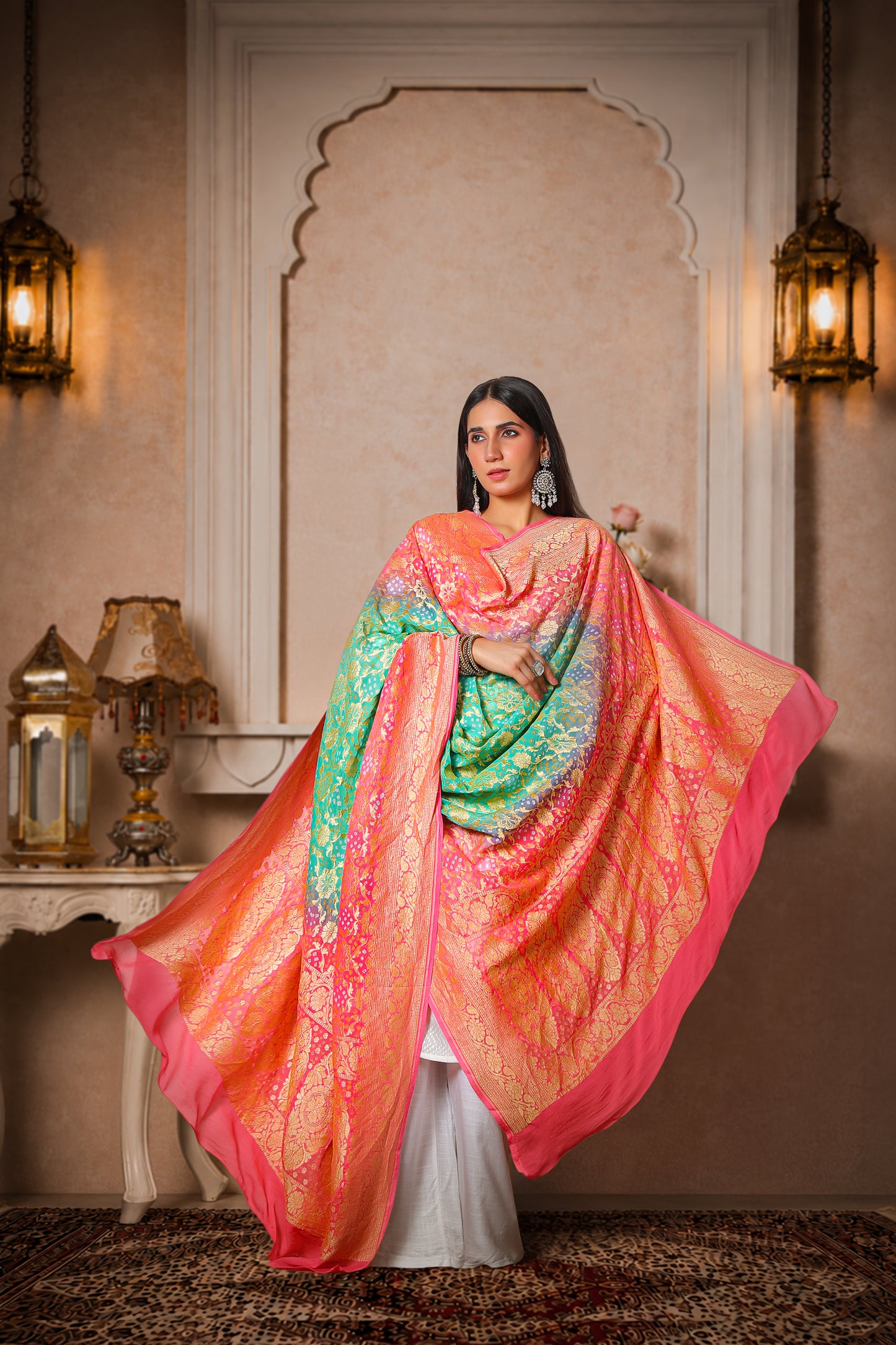 Gulbahar – Ombre Rai Bandhani Dupatta