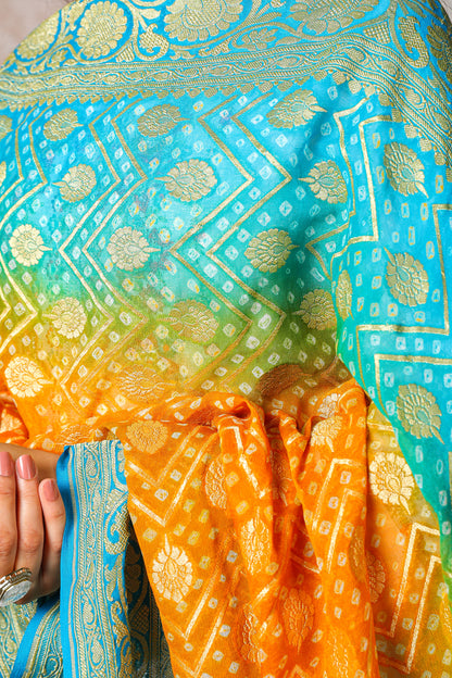 Bindu – Rai Bandhani Dupatta with Round Booti