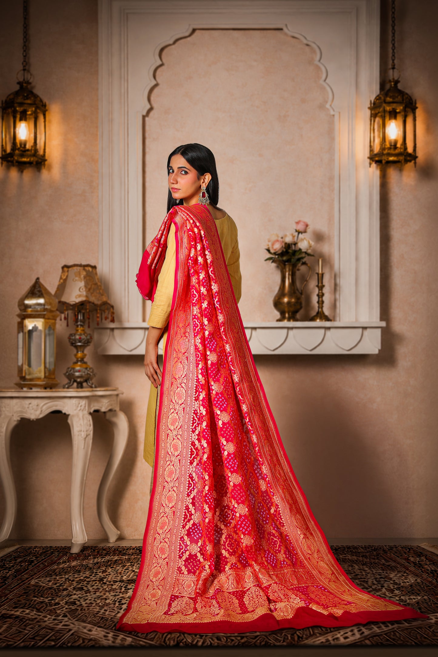 Raas – Pure Khaddi Georgette Rai Bandhani Dupatta