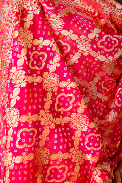 Raas – Pure Khaddi Georgette Rai Bandhani Dupatta