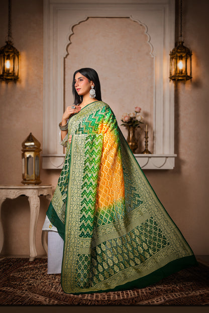 Vasundhara – Rai Bandhani Khaddi Georgette Dupatta