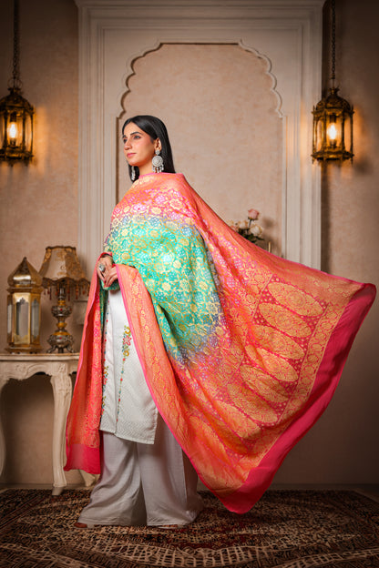 Gulbahar – Ombre Rai Bandhani Dupatta