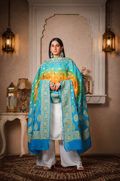 Bindu – Rai Bandhani Dupatta with Round Booti